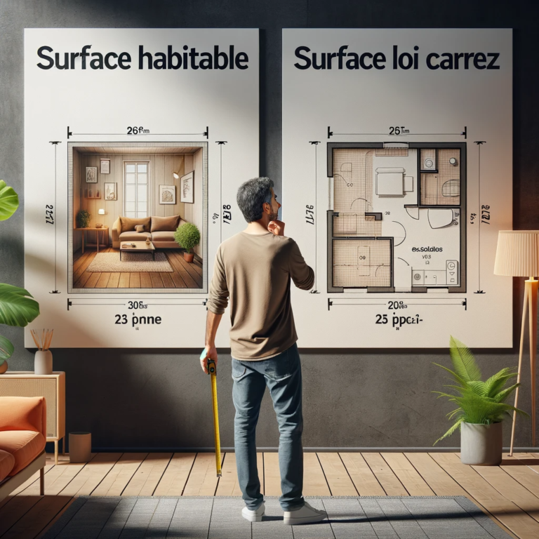 Quelle différence entre surface habitable et surface loi Carrez