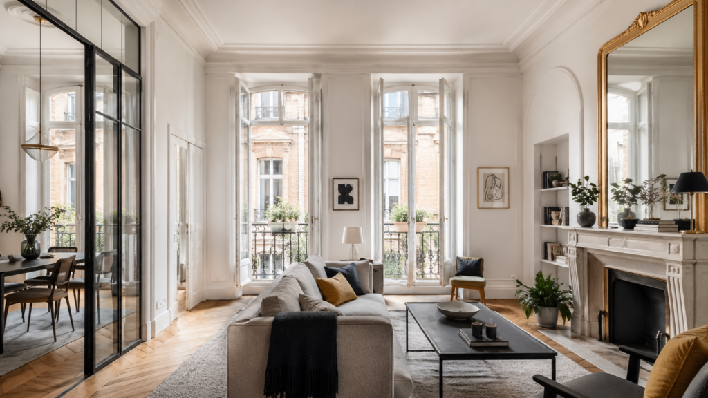 Appartement ancien rénové à Toulouse avec grande luminosité
